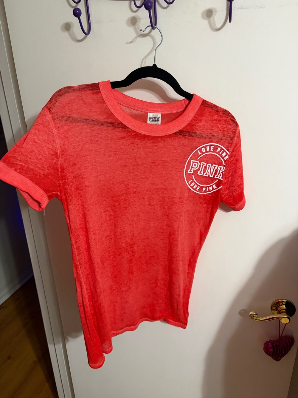 💜 XS PINK by Victoria's Secret Coral Pink Crew Neck Tee